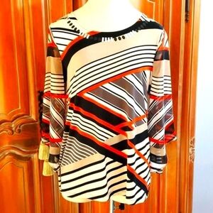 Alfani blouse,  p/med beautiful colors, flowy sleeves. Just like new‎ condition.